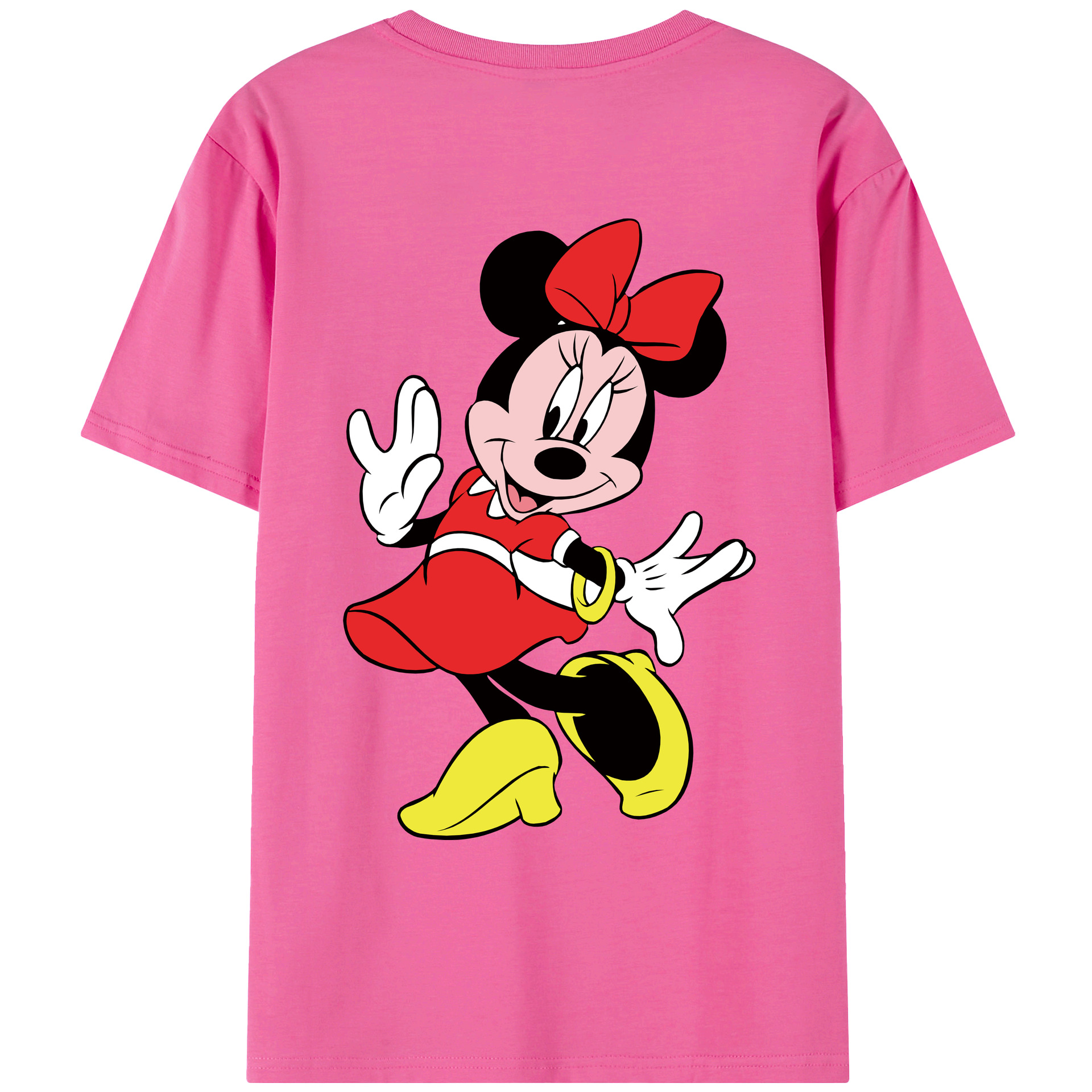（画像用） ミッキーマウス Mickey Mouse レディース半袖Tシャツ(バックプリント)